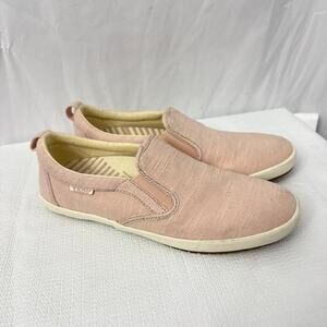 Taos Shoes Womens Size 9.5 Dandy Slip On Loafers Pink White